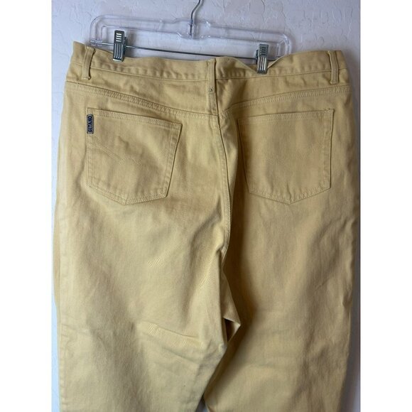 Gitano Yellow Jeans Size 40 100% Cotton Vintage Baggy Jean 90s Y2K - Picture 4 of 10